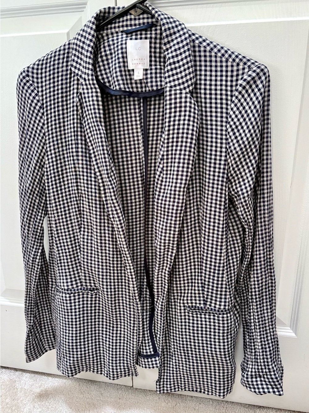 ⭐️3/$20 LC Lauren Conrad Gingham Open-Front Blazer